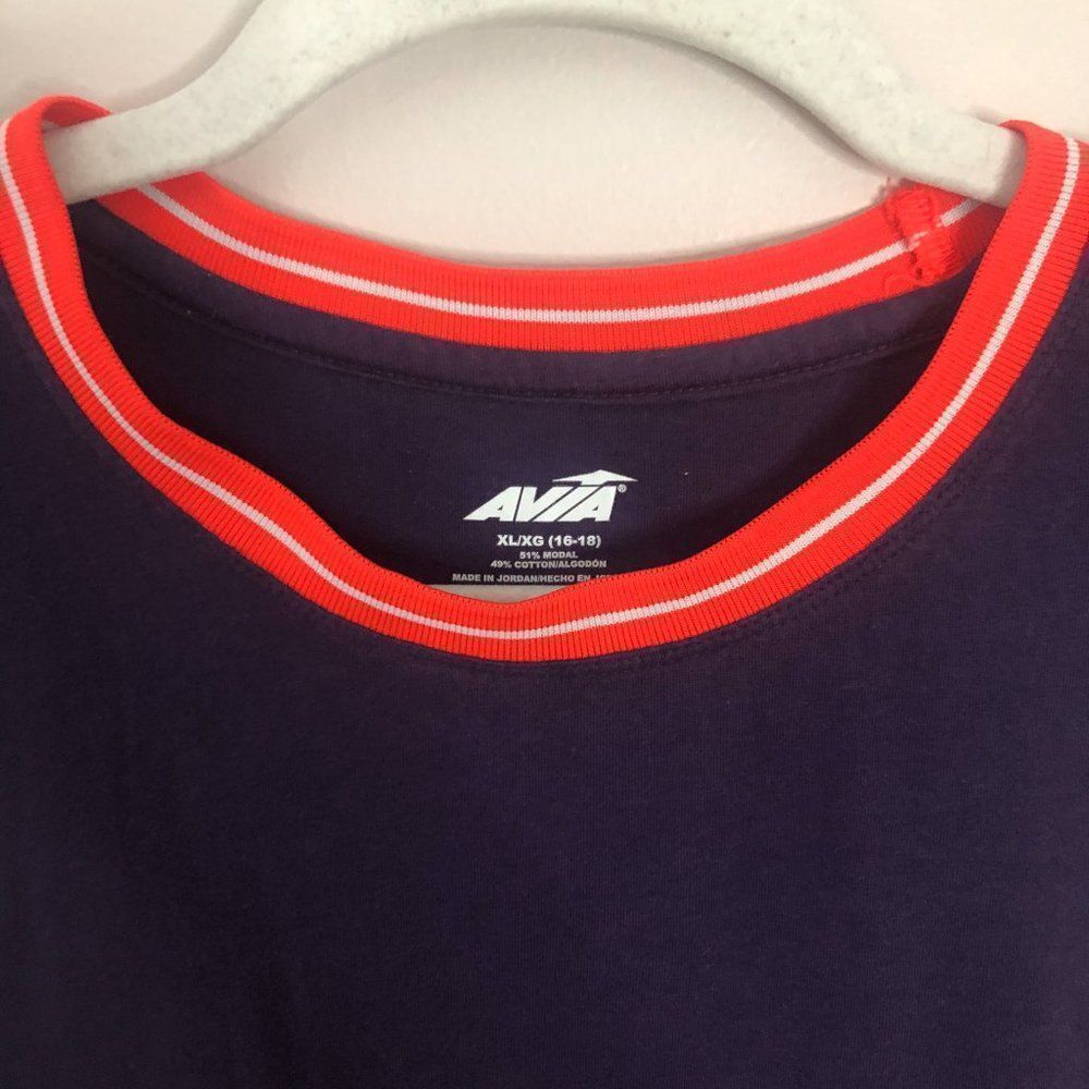 Avia Purple‎ Neon Collar Muscle Tank Workout Sports Gym - Picture 5 of 7